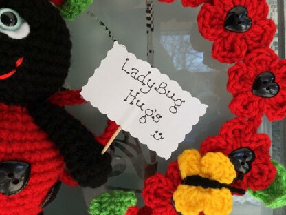 Ladybug Hugs Wreath