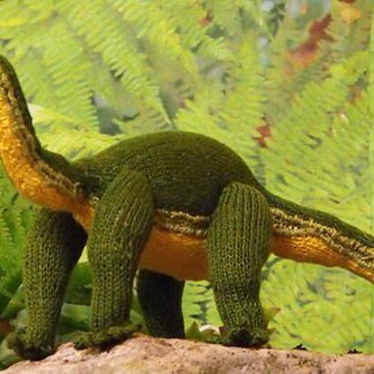 Brian the Brontosaurus toy knitting pattern - knitting pattern