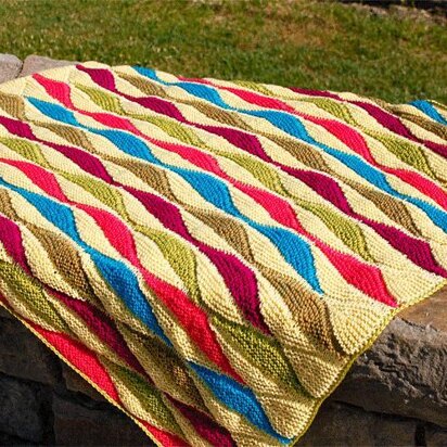Leaf Collection #9 - half leaf blanket - knitting pattern