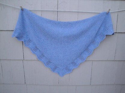 Shawl with Lace Edge