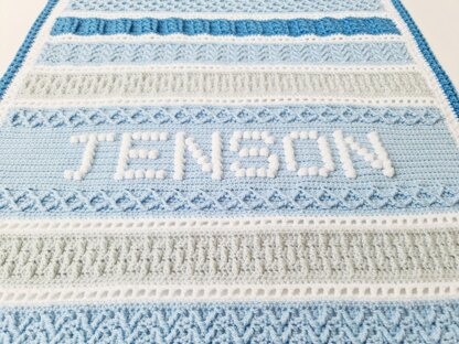 Personalised Post & Bobble Baby Blanket