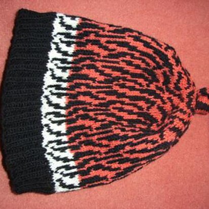 Tiger tail beanie - knitting pattern