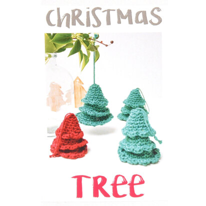 Hoooked DIY Crochet Kit Christmas Tree Hangers Eco Barbante