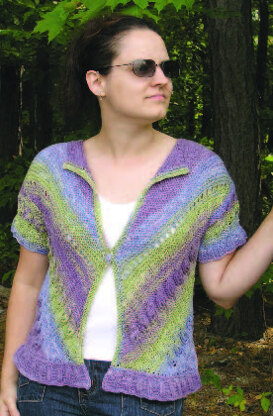 Slant on Nature Cardigan in Knit One Crochet Too Ty-Dy - 1514 - Downloadable PDF