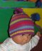 Baby  Stripe Bobble Beanie