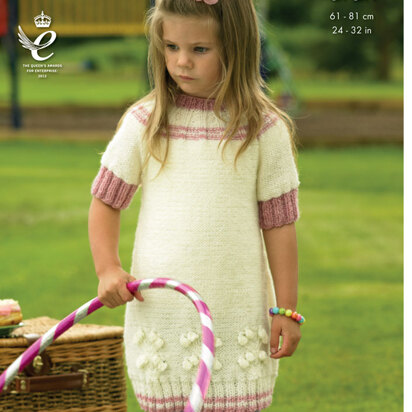 Dress and Cardigan in King Cole Big Value Aran - 3598