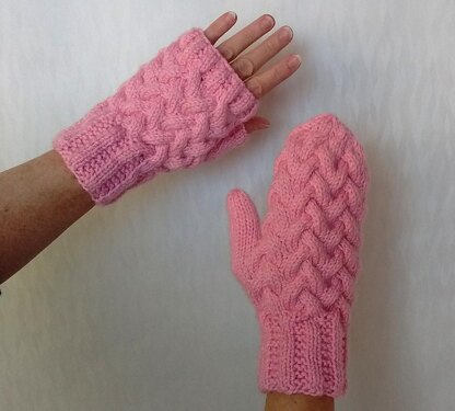 Strawberry Fluff Mitts or Mittens