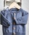Round neck raglan sleeve cardi with cabled owls - P079