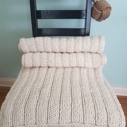 Pacific Reversible Throw - knitting pattern