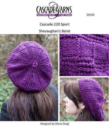 Shevaughn's Beret in Cascade 220 Sport - DK250