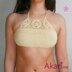 Pineapple square neck halter bikini top _ C20