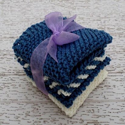 Diagonal Garter Wash Cloth