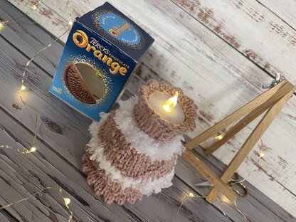 Light-up Birthday Cake Chocolate Orange Cover Knitting Pattern