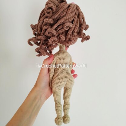 Astrid amigurumi Doll with marine clothes crochet pattern in English, Deutsch and Français