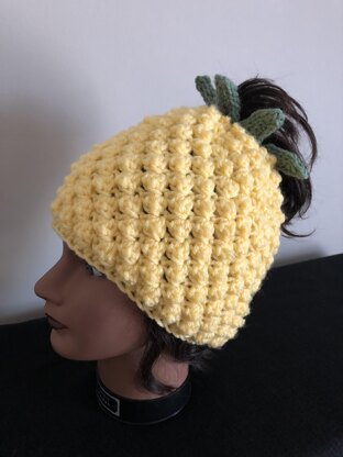 Pineapple Ponytail Messy Bun Hat