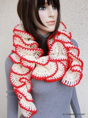 Crochet Ruffle Scarf Marvelous Christmas