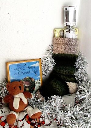 Cabled Cuff Christmas Stocking