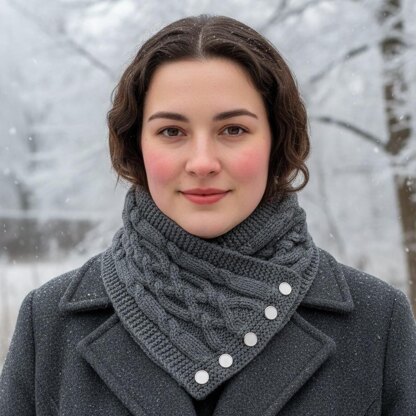 Knitting Pattern Ladies Neckwarmer, Scarf #592