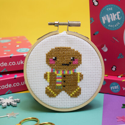 The Make Arcade Gingerbread Cross Stitch Kit