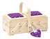 Sewandso Sewing Box with Lilac Dot Pin Cushion Lids and Heart, Beech Wood