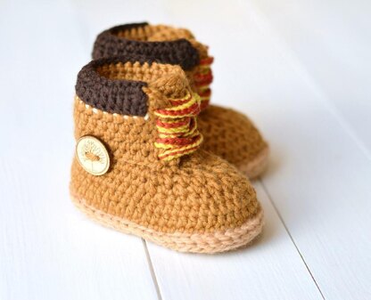 Baby Booties Timberland Style