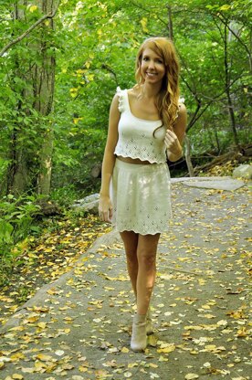 Twirl of Your Dreams Crop Top and Skirt