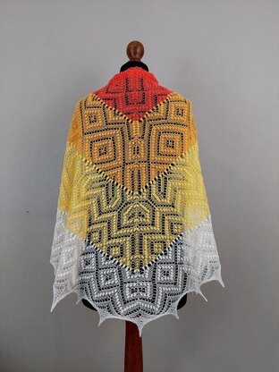 Candy Corn Shawl
