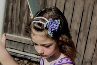 Double Strand Headband with Roses and Leaves