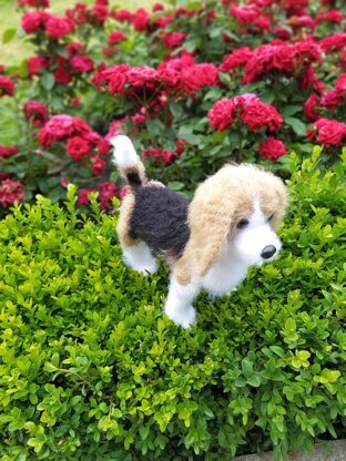 Realistic Crochet Pattern Dog Beagle