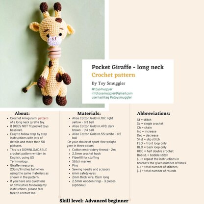 Pocket Giraffe - long neck