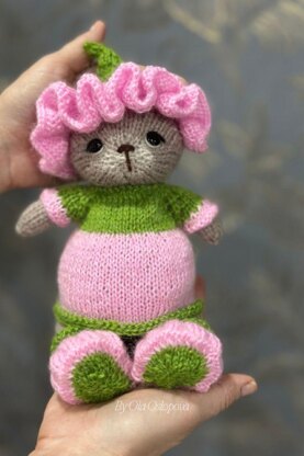 Teddy Bear Clothing Knitting Pattern – Petal Outfit PDF (18–20 cm)