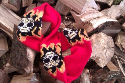 Flaming Skull Scarf