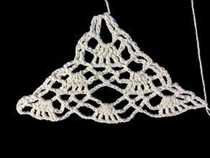 The Whispering Shells Crochet Triangle Shawl