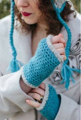 Solstice Sky Duo Hat & Fingerless Mitts in Juniper Moon Farm Stratus - J46-02 - Downloadable PDF