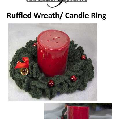 Ruffled Wreath/ Candle Ring in Cascade 220 - W487