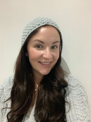 Aran Head Band with i-cord ties