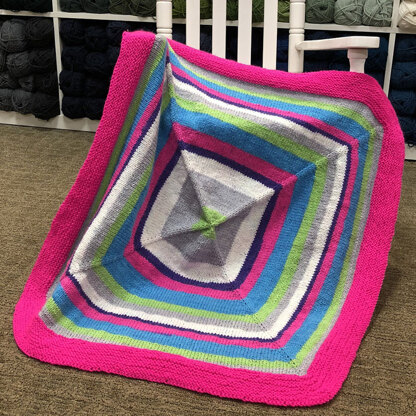Inside Out Baby Blanket in Plymouth Yarn Hot Cakes - F835 - Downloadable PDF