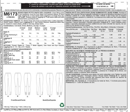 McCall's M6173 Misses'/Miss Petite Pants and Leggings Y(XSmall