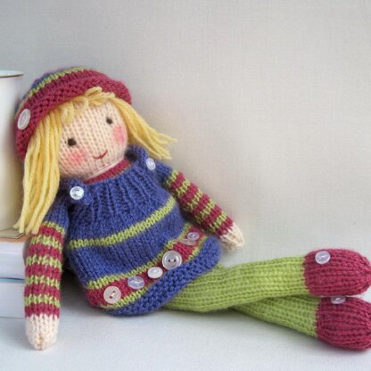 Betsy Button - knitted doll