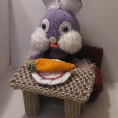 Knitkinz Purple Rabbit - knitting pattern
