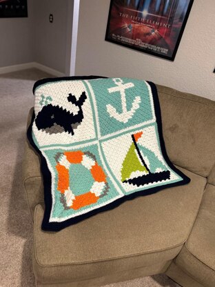 Nautical Blessing C2C Blanket