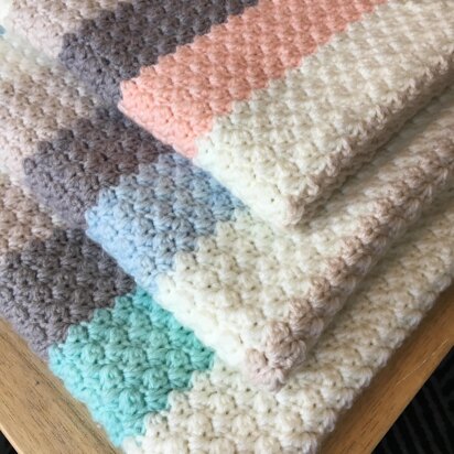 Textured Stripe Baby Blanket