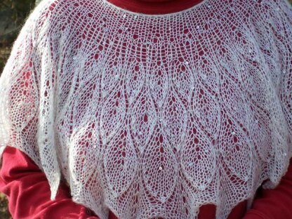 Leaves in Winter shawl