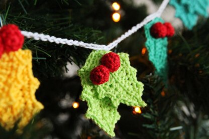 Rainbow Holly Garland