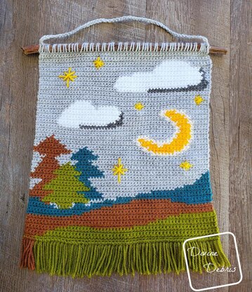 Moonlight Trees Wall Hanging