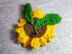 Ukraine Sunflower brooch/ pin / applique