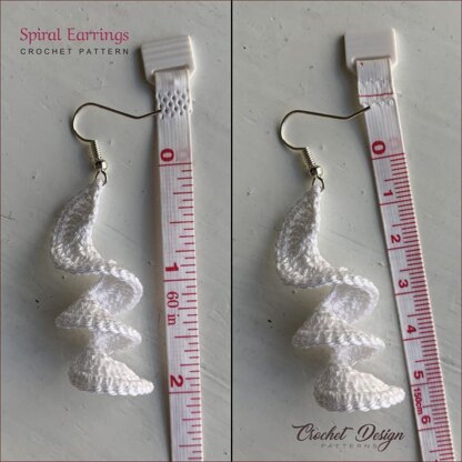 Spiral Earrings, Crochet Earrings Pattern, PDF File - pattern for beginners