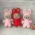 Smiling Bunny, Labubu Crochet