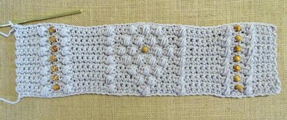 Crochet Beaded Diamond Cushion