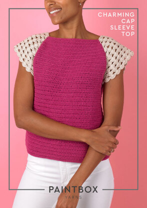 Charming Cap Sleeve Top - Free Crochet Pattern For Women in Paintbox Yarns Cotton DK